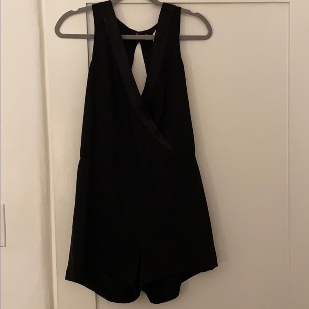 BNWT Parker Silk Tuxedo romper M cami nyc